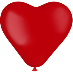 Heart-shaped Balloons Ruby Red 25cm - 8 pieces