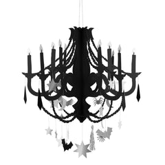 Black paper chandelier