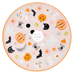 Groovy Halloween icon dinner plates