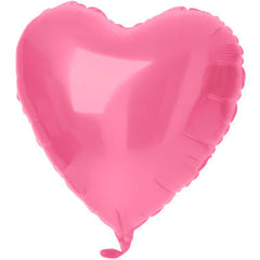 Foil Balloon Heart-shaped Pink Metallic Matt - 45 cm