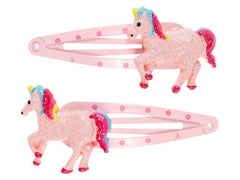 Hairclip Angel, unicorn light pink (2 pcs/card)