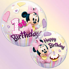 Disney Minnie Mouse 1st Birthday Bubble