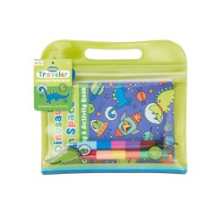 Ooly Mini traveler coloring + activity kit - dinosaurs in space