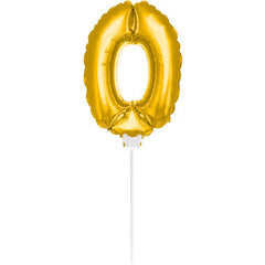 Figure Balloon XS Gold Number 0 - 36 cm