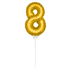 Figure Balloon XS Gold Number 8 - 36 cm