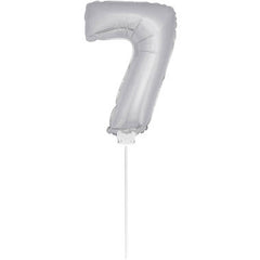 Figure Balloon XS Silver Number 7 - 36cm