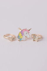 BOUTIQUE BUTTERFLY & UNICORN RING