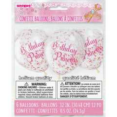 (58145) Pink Princess Confetti Balloons