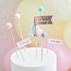 CAKE TOPPER - wooden Baby in Bloom