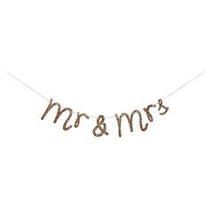 Mr And Mrs Gold Garland