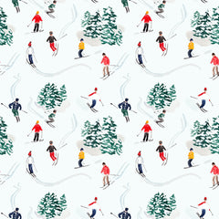 Skier Wrapping Paper Sheets