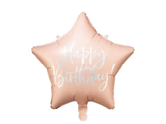 Foil balloon Happy Birthday powder pink