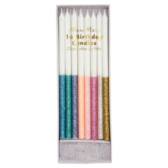 (187135) Multicolour Dipped Glitter Candles