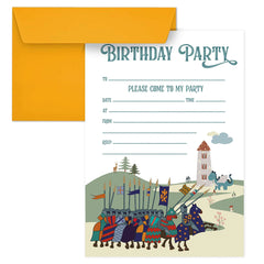KNIGHT AT DRAGON CASTLE PARTY INVITATIONS