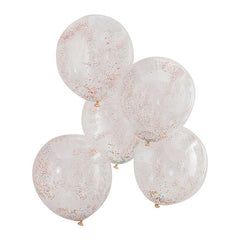 PASTEL PINK BEAD CONFETTI FILLED BALLOONS