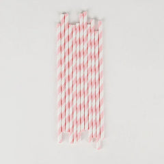 25 Straws - Light pink stripes
