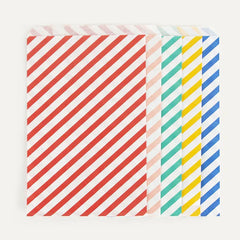 10 multicolored striped pockets