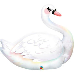 Graceful Swan Foil Mylar Party Balloon