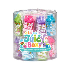 Lil’ Juicy Box Scented Erasers + Sharpeners