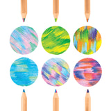 Kaleidoscope multi-colored chuncky pencils - set of 6