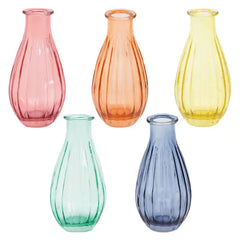 Colourful Glass Bud Vases for Flowers, Home Décor