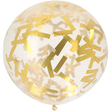 Balloon XL with Confetti Sprinkles Gold - 61 cm