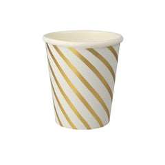 Gold stripe cups