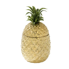 Gold Pineapple Ice Bucket with Lid