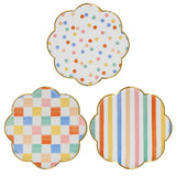 Colourful Pattern Dinner Plates (x 8)