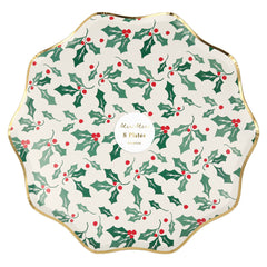 Holly pattern dinner plates