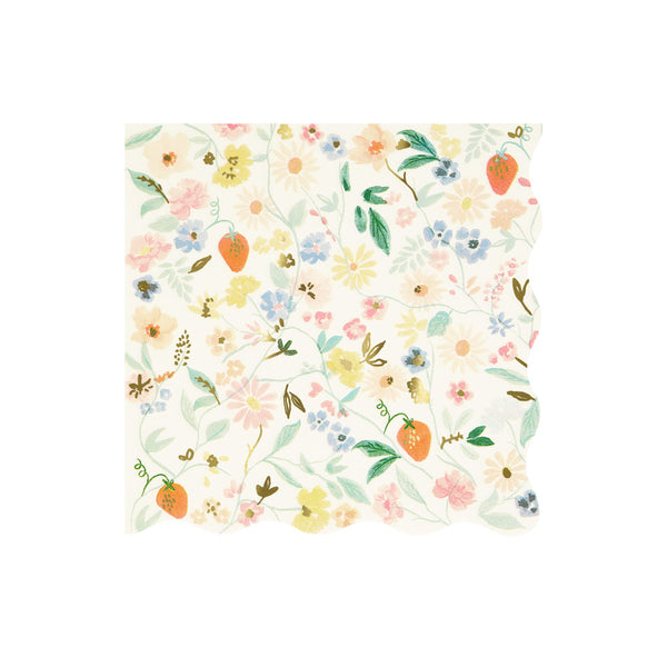 Elegant floral napkins L