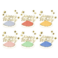 Happy Birthday & Foil Star Party Hats