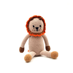 Crochet Toy Handmade Fairtrade Lion Rattle