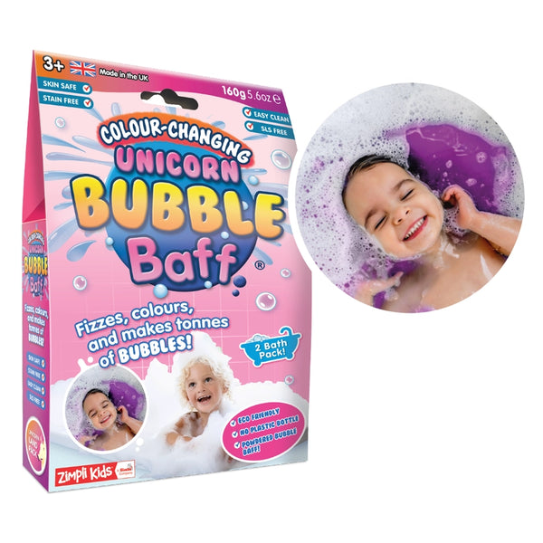 Kids Sls Free Colour Changing Powder Unicorn Bubble Bath