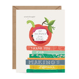 Scratch-Off Bookworm - Teacher / Thank You Card