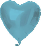Foil Balloon Matte Blue Pastel Heart Size: 45 cm