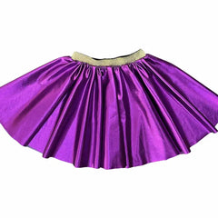 The Elastic Purple Metallic Skirt