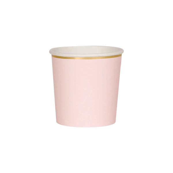 Pale pink tumbler cups