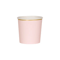 Pale pink tumbler cups