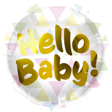 'Hello Baby!' Multicolor Triangles - 45cm