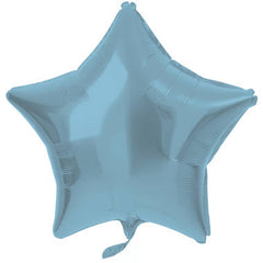 Foil Balloon Star-shaped Pastel Blue Metallic Matt - 48 cm