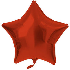 Foil Balloon Star-shaped Red Metallic Matt - 48 cm