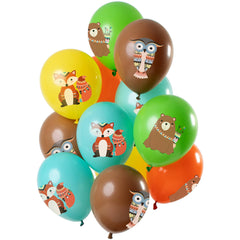 Balloons Forest Animals Multi Colors 33cm - 12 pieces
