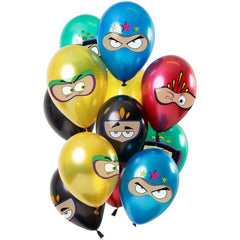 Balloons Superheroes Multi Colors Metallic 33cm - 12 pieces