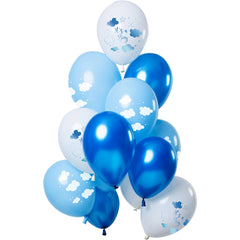 Balloons 'It's a boy' Blue 33cm - 12 pieces