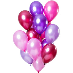 Balloons Merry Berry Pink Metallic 33cm - 15 pieces