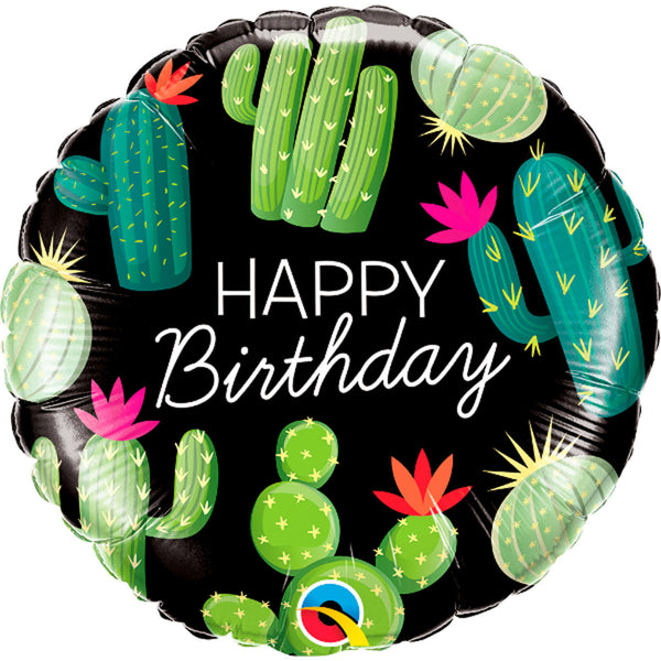 Foil Balloon 'Happy Birthday' Cactuses - 45cm