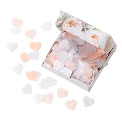 Heart Shaped Pink and White Wedding Confetti