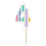 Candle Pastel Number Multicolour