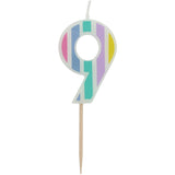 Candle Pastel Number Multicolour